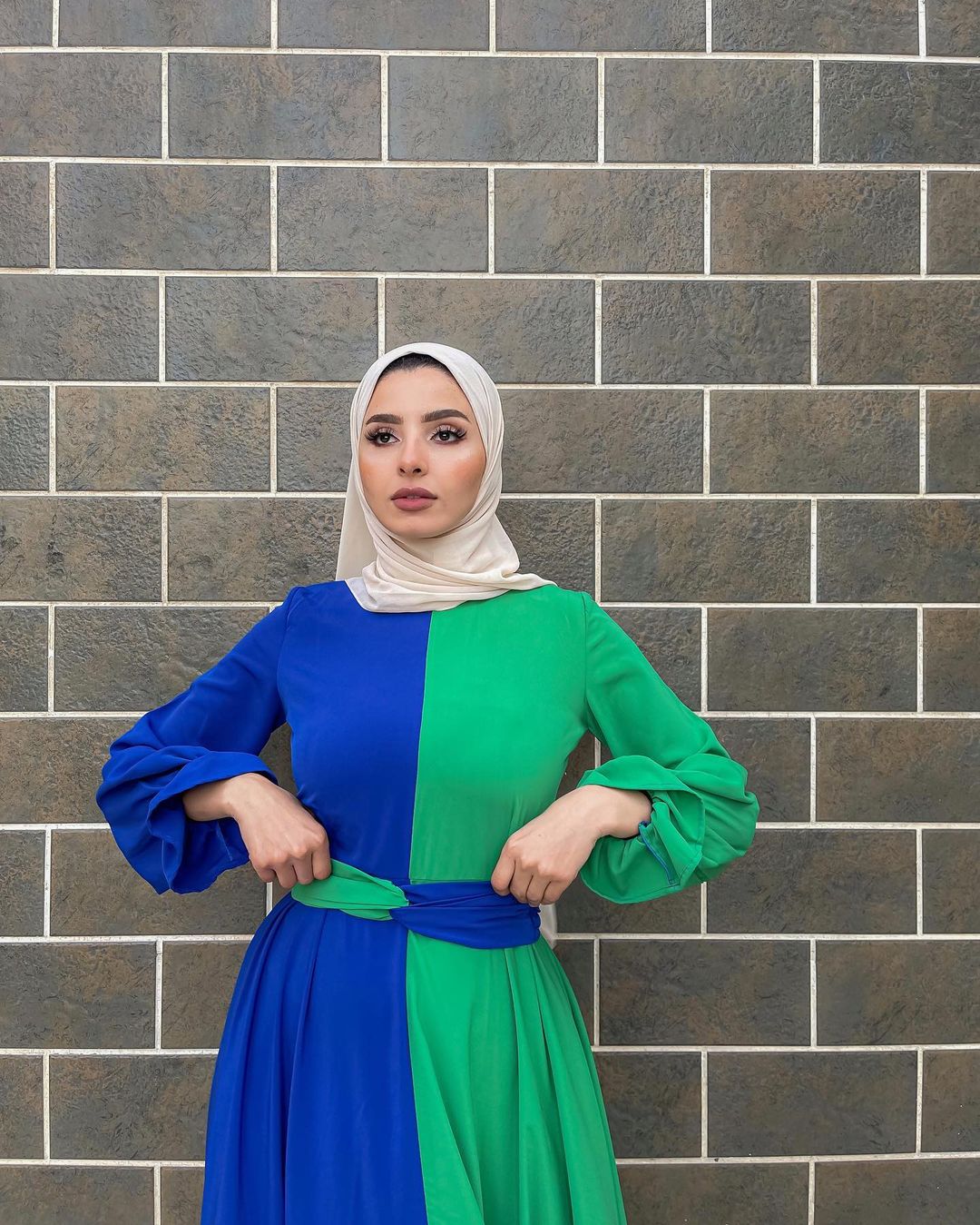 Green Blue Frock HLF-0034