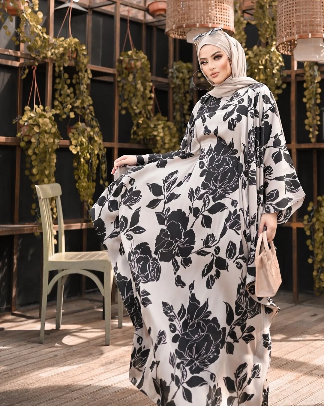Floral Kaftan Abaya HAC_0067