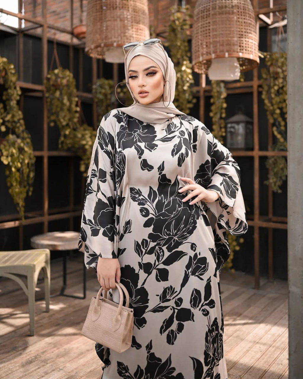 Floral Kaftan Abaya HAC_0067
