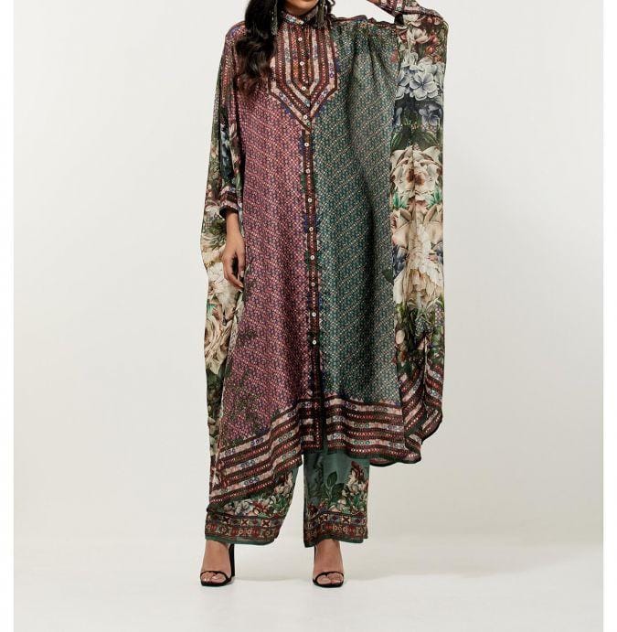 Multi Kaftan  Co-Ord Set HMAY-0022