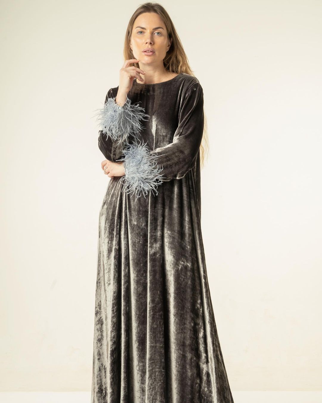 Fur Velvet Gown HVC-0005