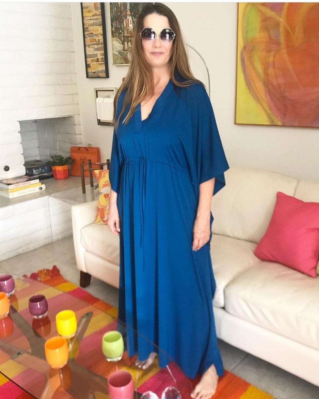 Plain Lawn Kaftan HLK-0003