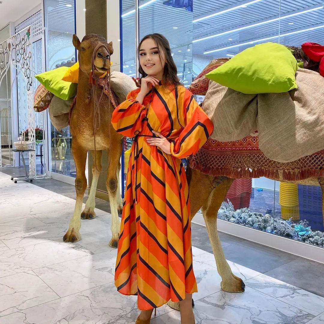 Orange Lines Long Shirt HSC-0037