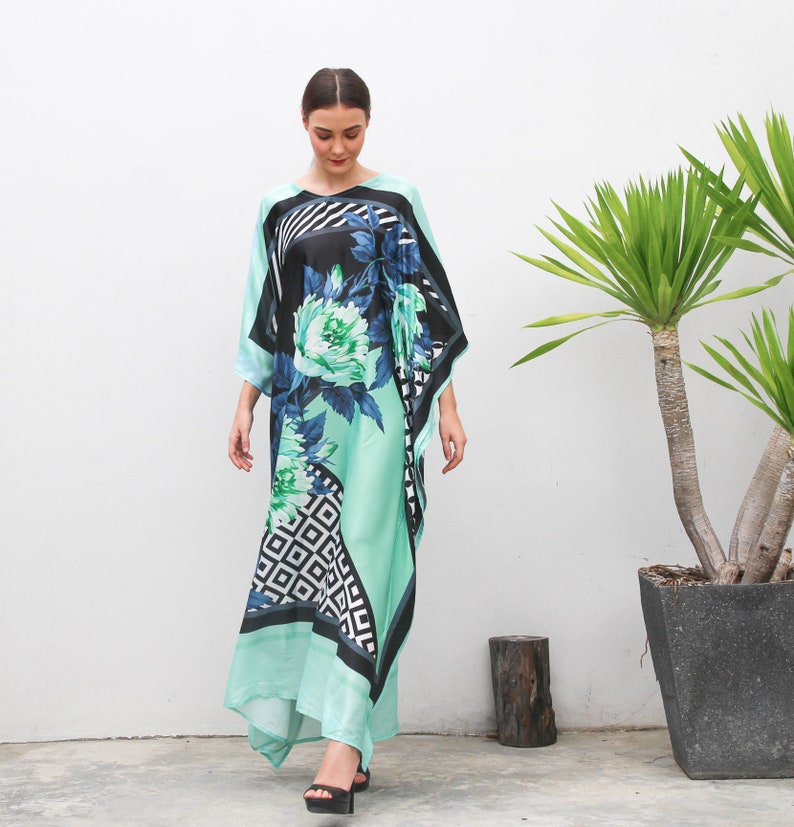 Floral Silk Kaftan HLK-0105