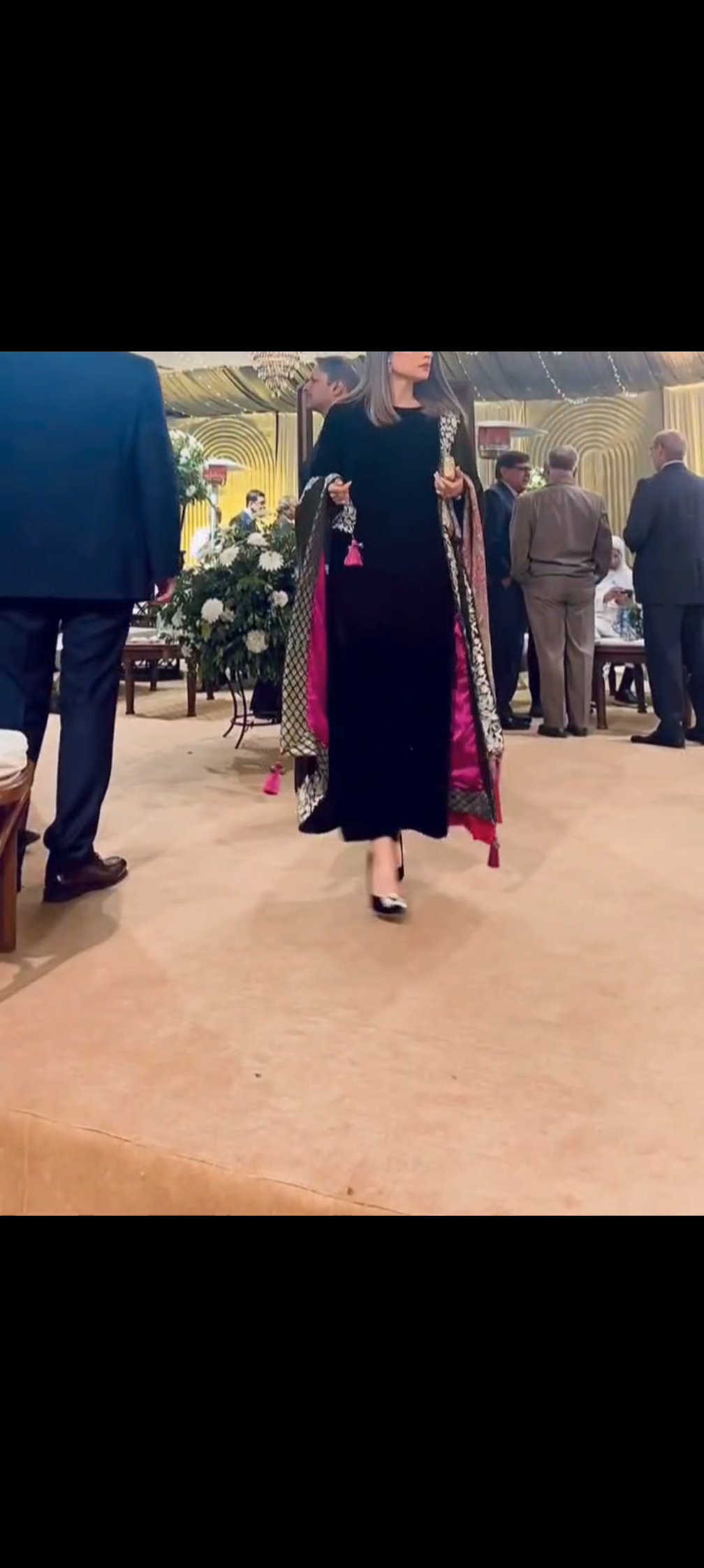 Velvet Shawl with plain dress